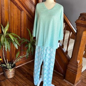 Kim Rogers Pajamas Aqua Sz M